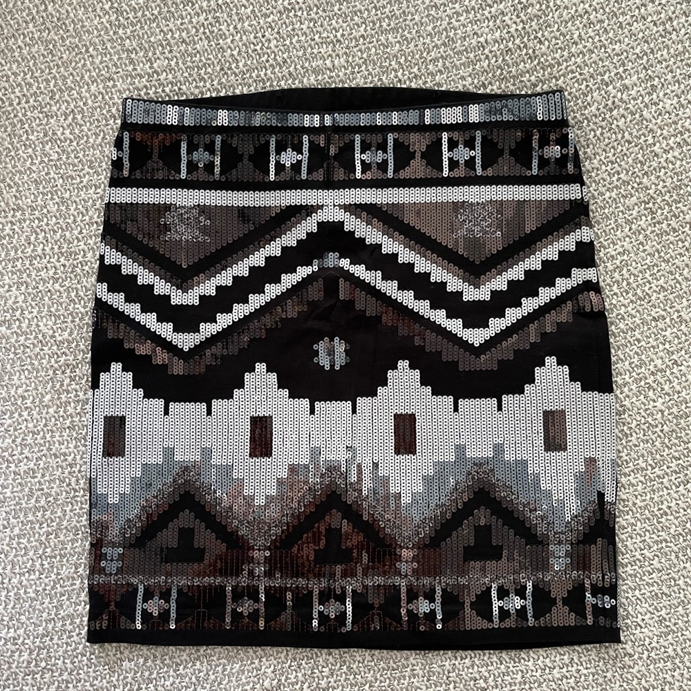 Express sequin mini skirt